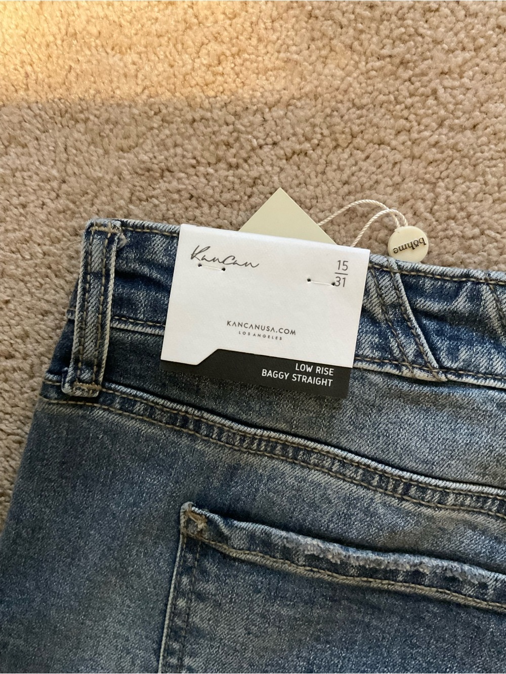 Kut from the Kloth Dark Blue Cuffed Wide-Leg Jeans - Picture 4 of 4